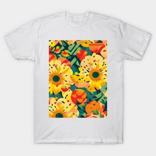 Marigold Colorful Abstract Artwork T-Shirt